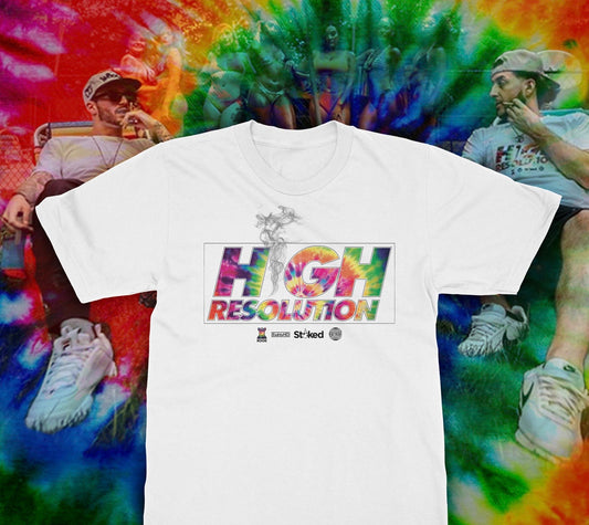 "High Resolution" White Tie-Dye T