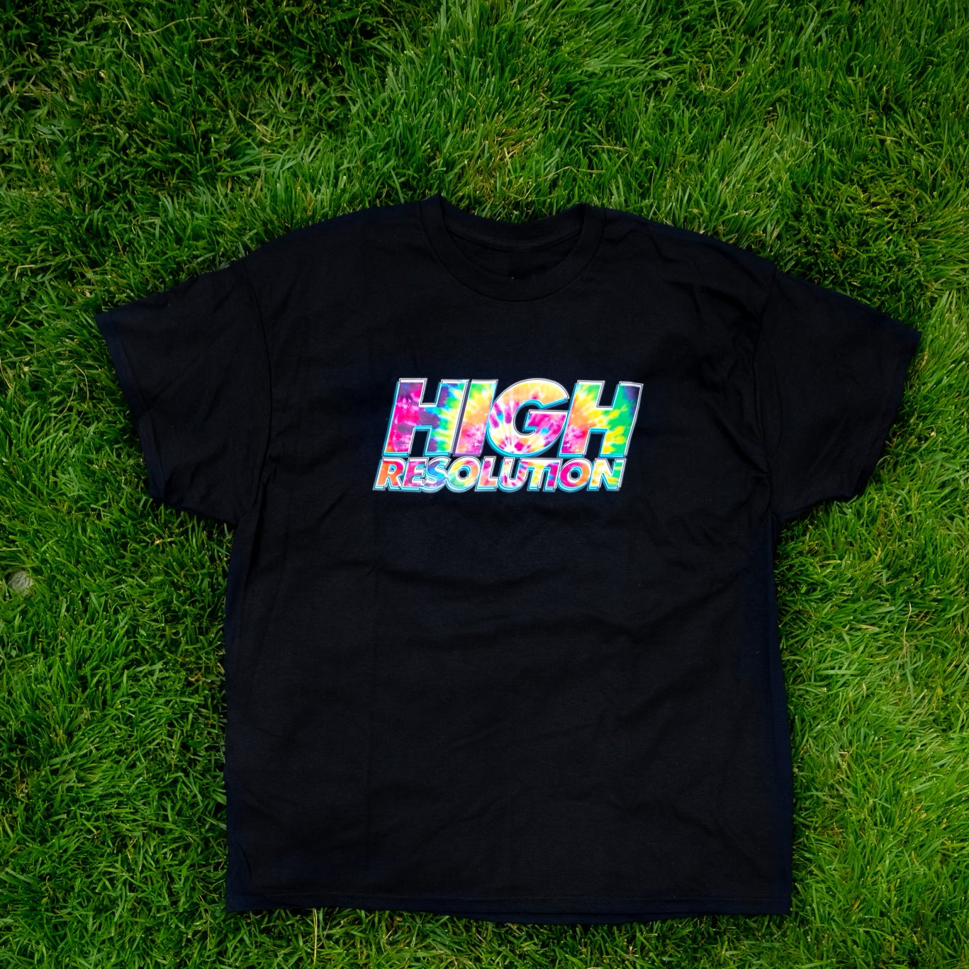 “High Resolution” Black Tie-Dye T