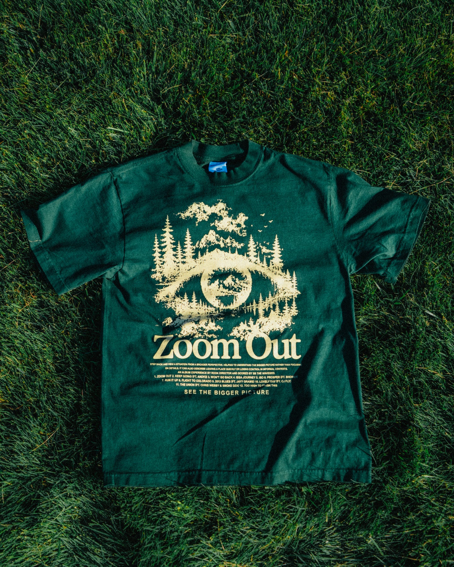 "Zoom Out" Forest Green T-Shirt