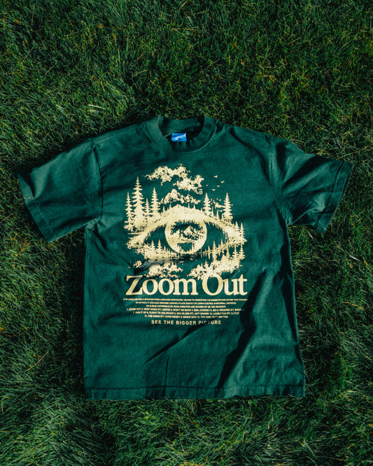 "Zoom Out" Forest Green T-Shirt